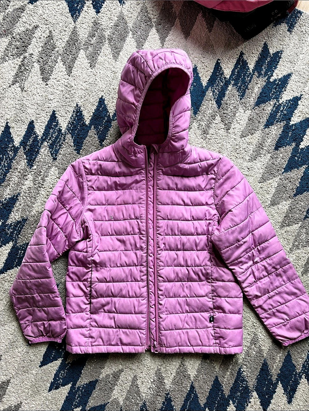 GAP Kids ColdControl Puffer Jacket Pink Girls Medium (8)